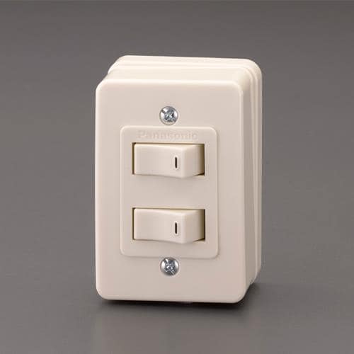 エスコ EA940CB-31 AC300V/10A 2連タンブラスイッチ 1個 （ご注文単位1個）【直送品】