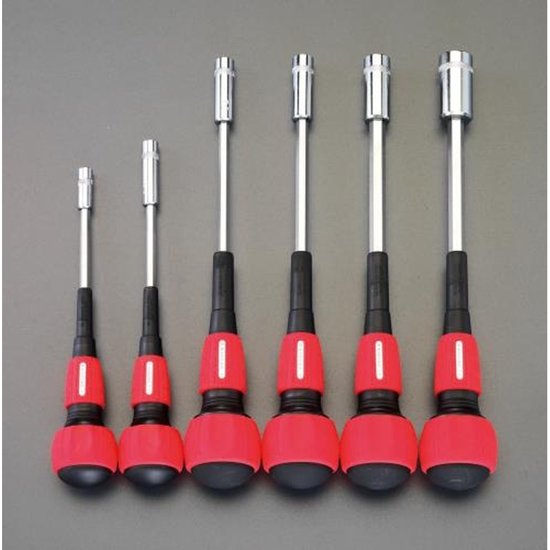 エスコ EA565AE 6本組［Nut]ドライバー(パワーグリップ) 1個（ご注文単位1個）【直送品】