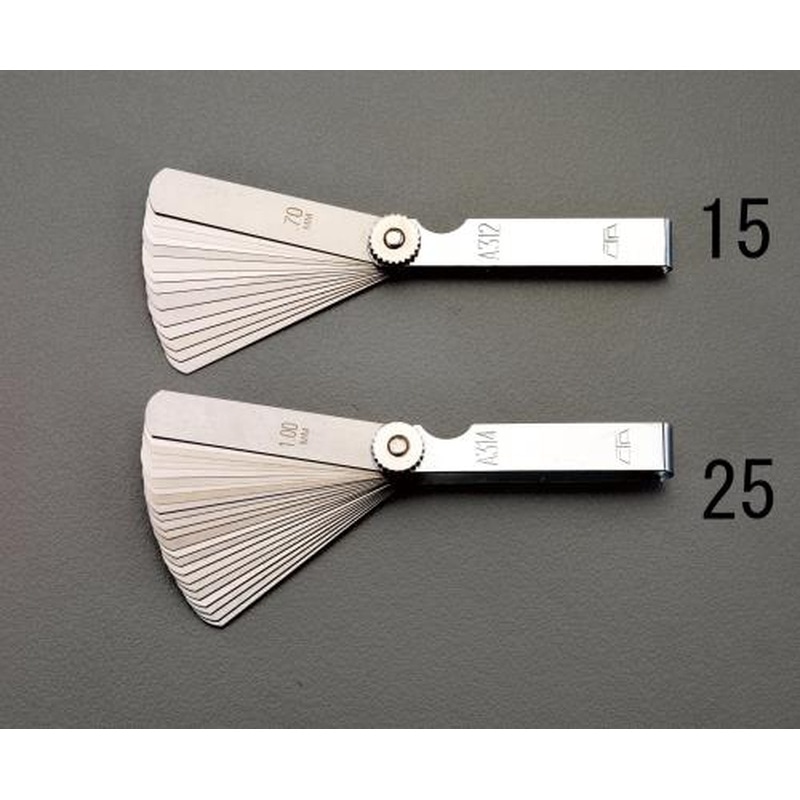 エスコ EA725RA-25 76mm/25枚組フィラーゲージ 1個（ご注文単位1個）【直送品】