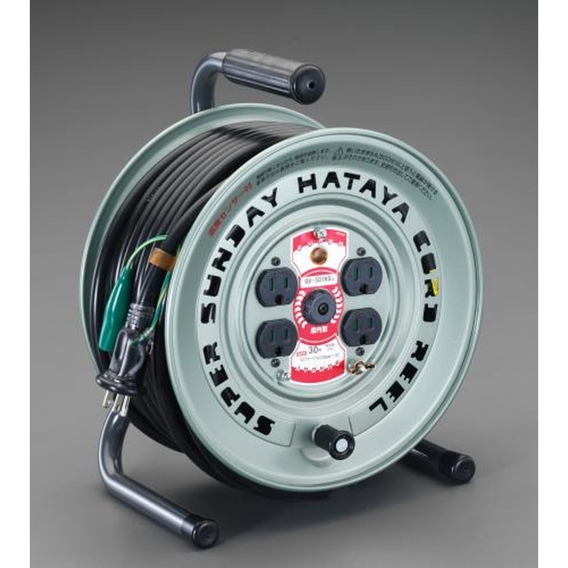 エスコ EA815BL-30E AC125V/15A/30mコードリール(アース付) 1個（ご注文単位1個）【直送品】