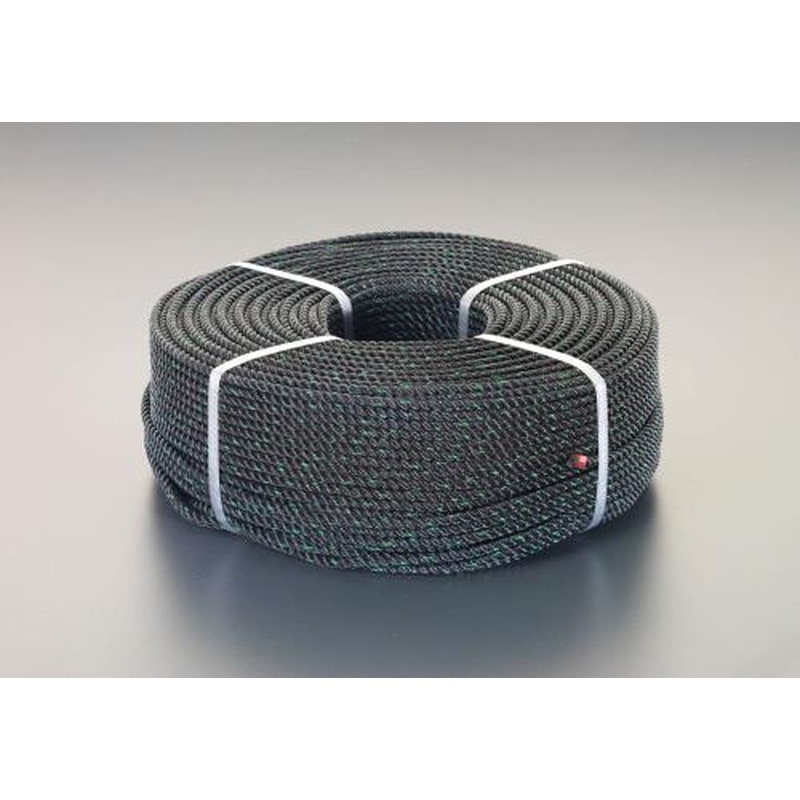 エスコ EA628HB-8 8mmx200mポリエチレンロープ(三つ打ち) 1個（ご注文単位1個）【直送品】