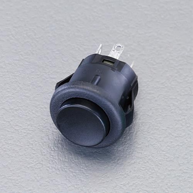 エスコ EA940DA-134 125V/3A押しボタンスイッチ(単極双投/黒) 1個(ご注文単位1個)【直送品】