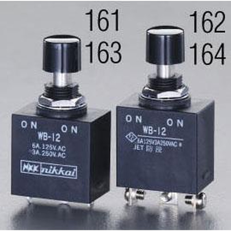 エスコ EA940DA-163 125V/6A押しボタンスイッチ(単極双投/防水型) 1個（ご注文単位1個）【直送品】