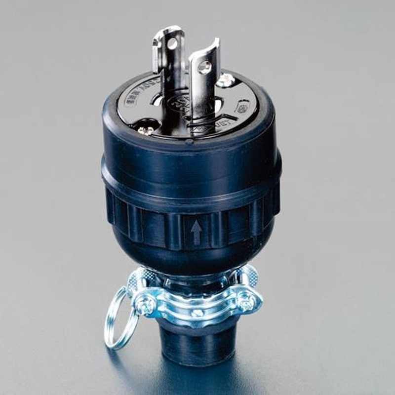 エスコ EA940BT-11 AC250V/20A防水型プラグ(2P) 1個(ご注文単位1個)【直送品】