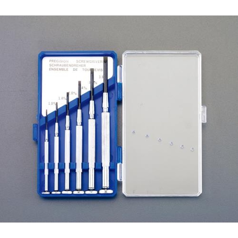 エスコ EA552GD 6本組［-]ドライバー(精密用) 1個（ご注文単位1個）【直送品】