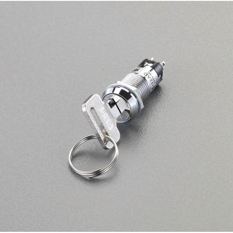 エスコ EA940DH-703 125V/3A単極双投/超小型キーロックスイッチ 1個（ご注文単位1個）【直送品】