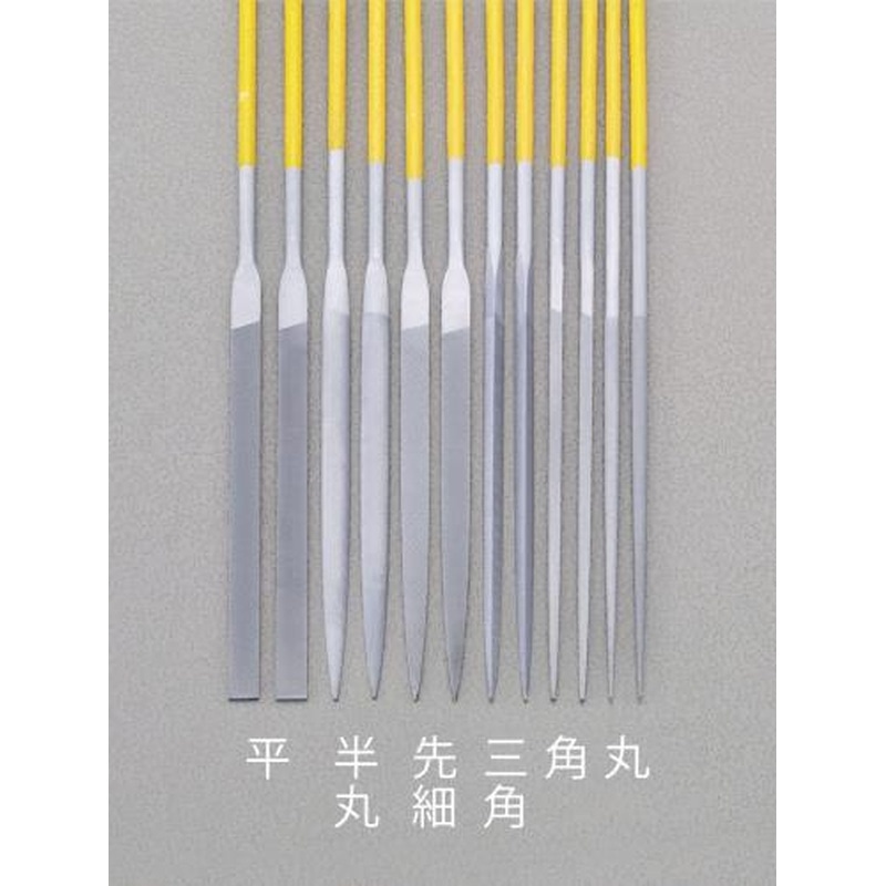 エスコ EA521VE-6B 180mm精密やすり(丸・チタンコート/中目) 1個（ご注文単位1個）【直送品】