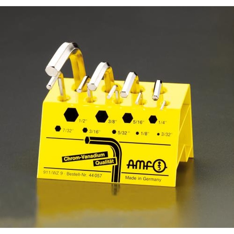 エスコ EA573GC-90 3/32”-1/2”/9本組［Hex]キーレンチ(スタンド付) 1個（ご注文単位1個）【直送品】