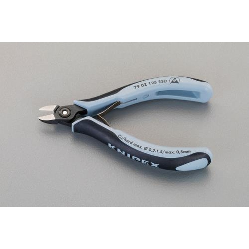 エスコ EA535kg-12 125mm精密用ニッパー(ESDグリップ/バネ付) 1個（ご注文単位1個）【直送品】