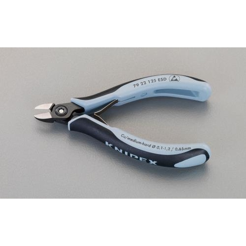 エスコ EA535kg-14 125mm精密用ニッパー(ESDグリップ/バネ付) 1個（ご注文単位1個）【直送品】