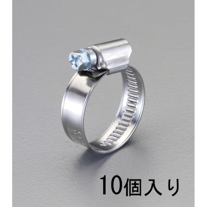 エスコ EA463SB-40 25-40mmホースクランプ(10個) 1個(ご注文単位1個)【直送品】