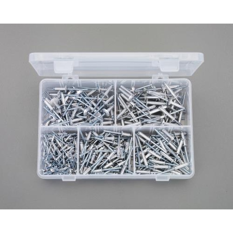 エスコ EA527BW 3.2-4.8mmリベットセット(5サイズ/300ピース) 1個（ご注文単位1個）【直送品】