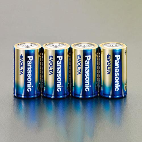 エスコ EA758YR-1A [単1x 4本] 乾電池・エボルタ 1束 （ご注文単位1束）【直送品】