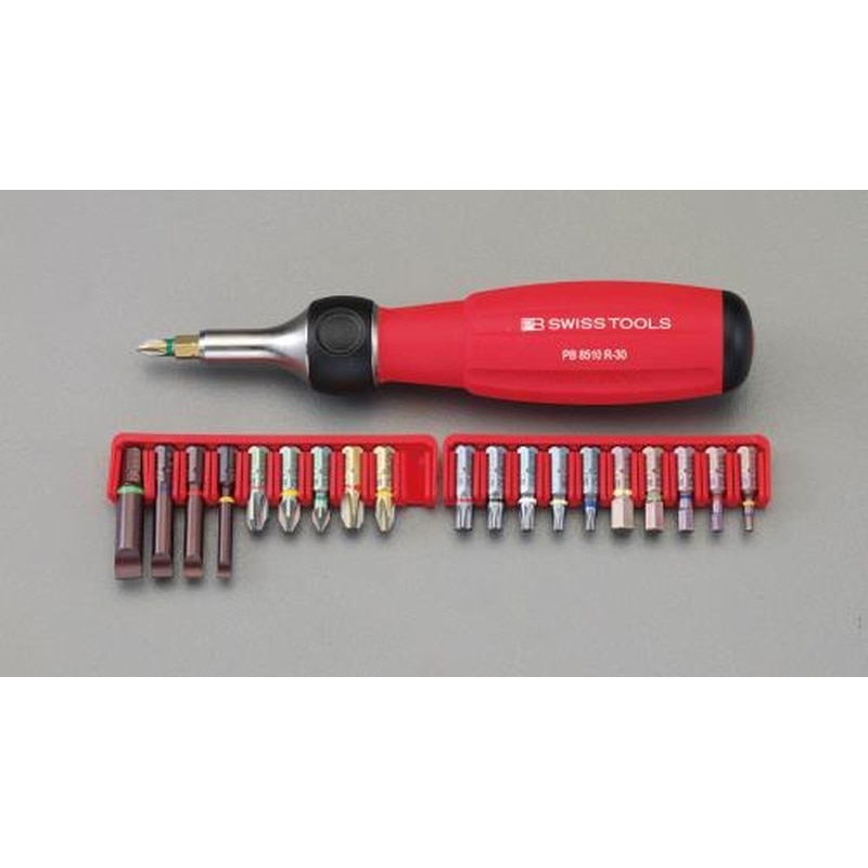 エスコ EA550PB ドライバービットセット(ラチェット式ハンドル付) 1個（ご注文単位1個）【直送品】