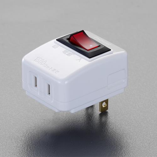 エスコ EA940CD-41 AC125V/15A スイッチ付タップ 1個 （ご注文単位1個）【直送品】