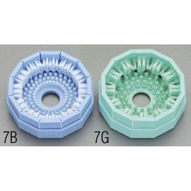 エスコ EA928AG-7G 96x96x40mmネイルブラシ・除菌(一般用/緑) 1個（ご注文単位1個）【直送品】