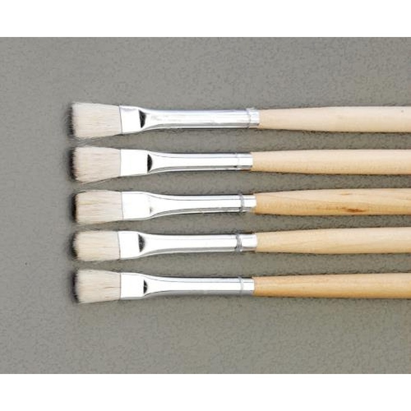 エスコ EA109MJ-122 5本組補修用平筆(羊毛) 1個（ご注文単位1個）【直送品】