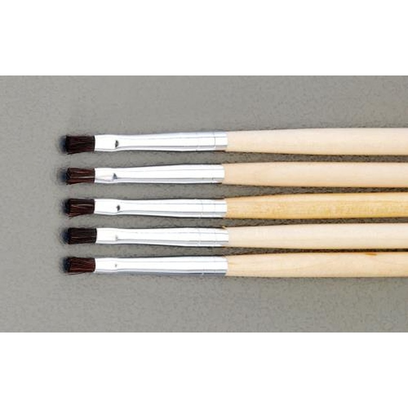 エスコ EA109MJ-123 5本組補修用小筆(馬毛) 1個（ご注文単位1個）【直送品】