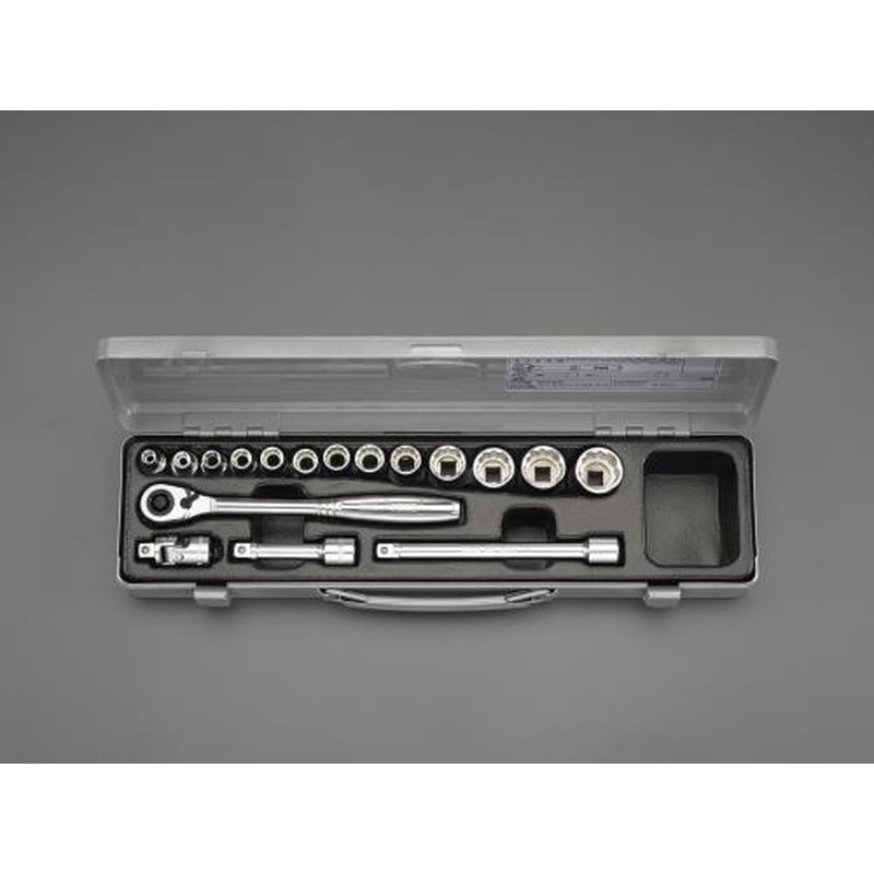 エスコ EA618J-2 3/8”DRソケットレンチセット 1個（ご注文単位1個）【直送品】