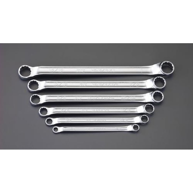 エスコ EA616C 6本組/3/8”-1”両口めがねレンチ 1個（ご注文単位1個）【直送品】