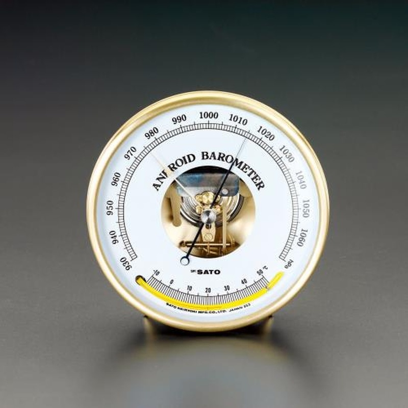 エスコ EA742BD-1 φ158x50mm気圧計 1個(ご注文単位1個)【直送品】