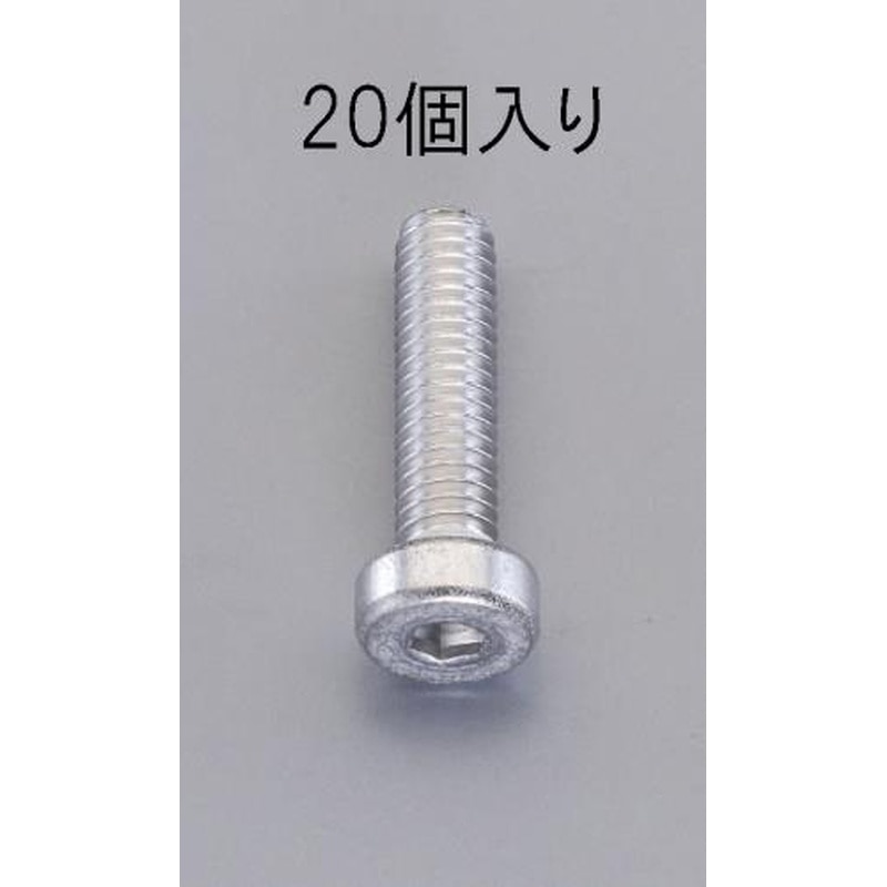 エスコ EA949DH-164 M6x25mm［低頭]六角穴付ボルト(ステンレス/20本) 1個（ご注文単位1個）【直送品】
