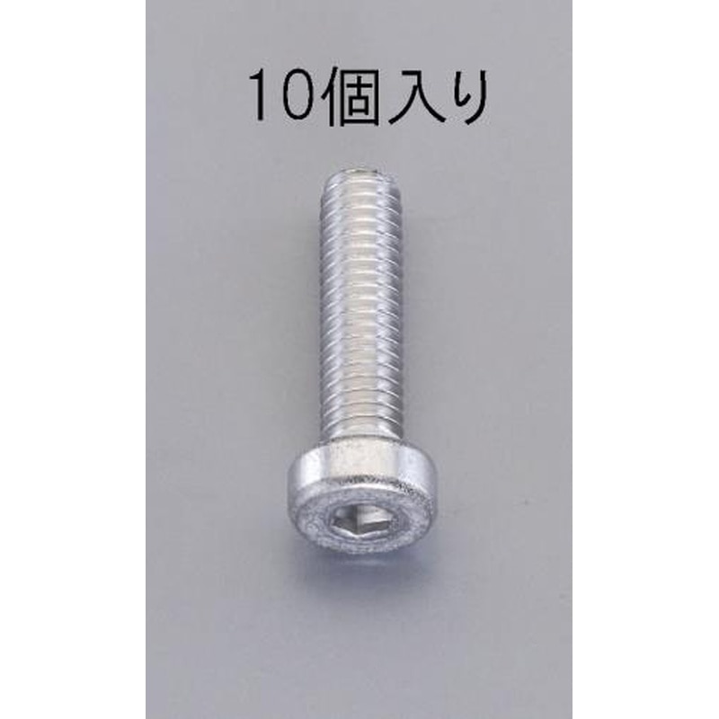 エスコ EA949DH-183 M8x25mm［低頭]六角穴付ボルト(ステンレス/10本) 1個（ご注文単位1個）【直送品】