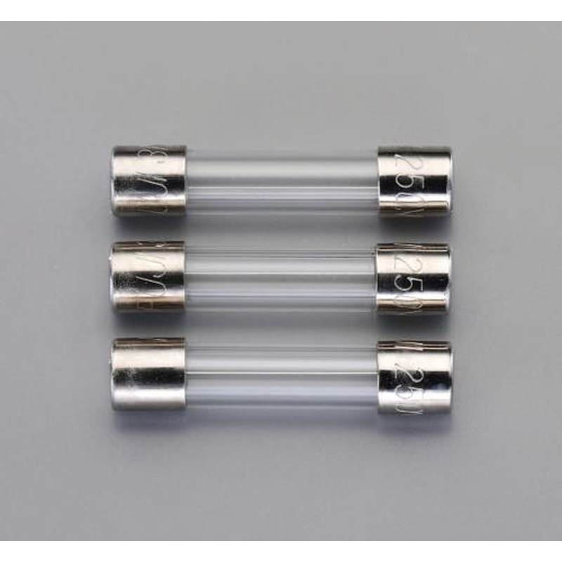 エスコ EA758ZZ-210 250Vx10A/6.4mm管ヒューズ(速断型/3本) 1個（ご注文単位1個）【直送品】