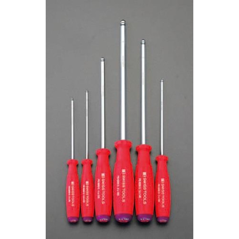 エスコ EA573LY 2.0-6.0mm6本組［Ball-Hexagon]ドライバー 1個（ご注文単位1個）【直送品】