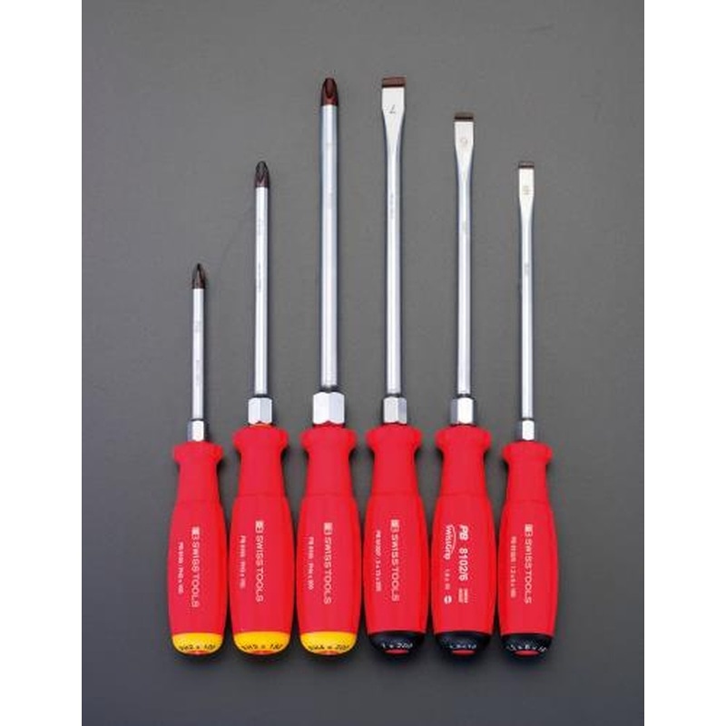 エスコ EA560PF 6本組［＋-]ドライバー(手元六角) 1個（ご注文単位1個）【直送品】