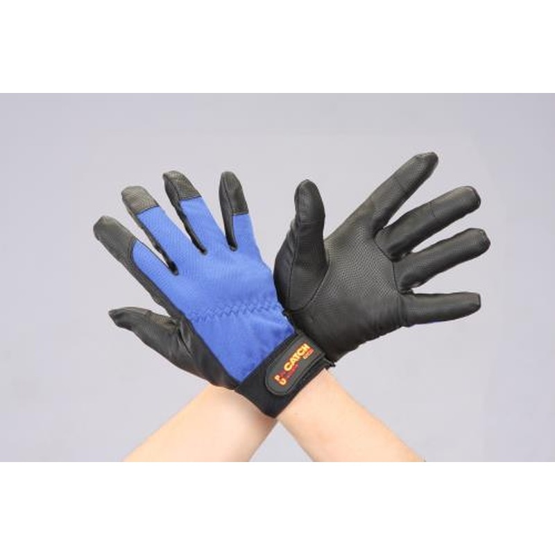 エスコ EA353BG-76[M]手袋(ポリウレタン/黒・青) 1個（ご注文単位1個）【直送品】