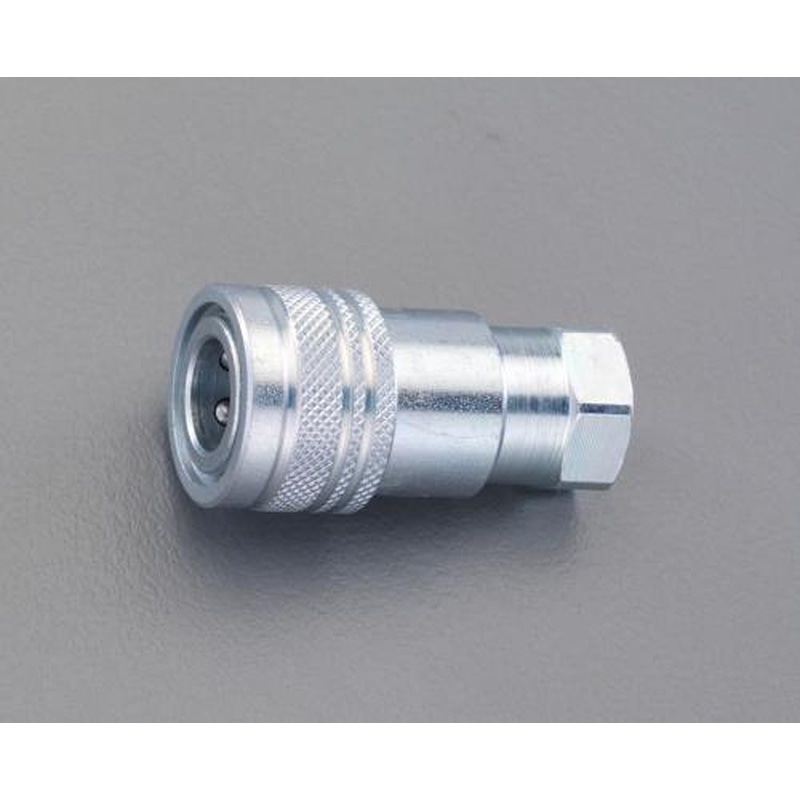 エスコ EA425DP-6 G3/4”雌ねじソケット(油圧用/バルブ付) 1個（ご注文単位1個）【直送品】