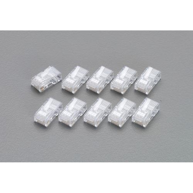 エスコ EA764BJ-10 LANケーブルコネクター(10個) 1個（ご注文単位1個）【直送品】