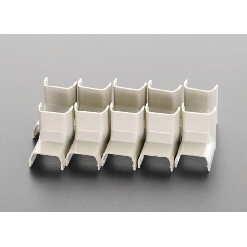 エスコ EA947HM-101H 18x40mmモール継手内曲(プラスチック製/灰/2個) 1個(ご注文単位1個)【直送品】
