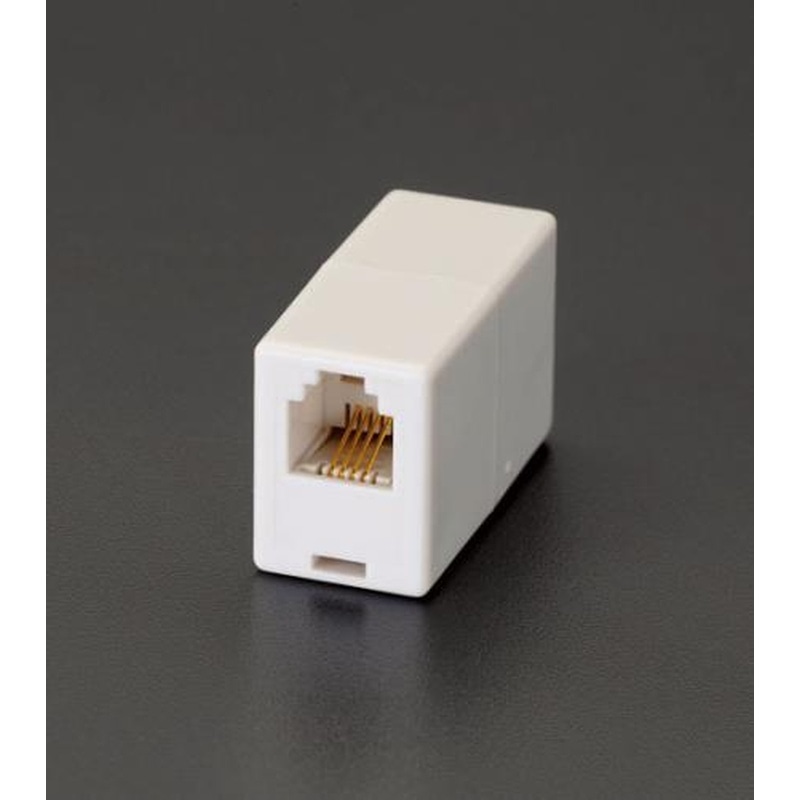 エスコ EA764CB-1 モジュラーコード用中継アダプター(6極4芯) 1個（ご注文単位1個）【直送品】