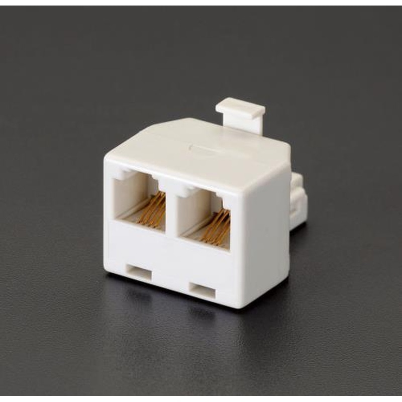 エスコ EA764CB-3 モジュラージャック分配アダプター(6極4芯) 1個（ご注文単位1個）【直送品】