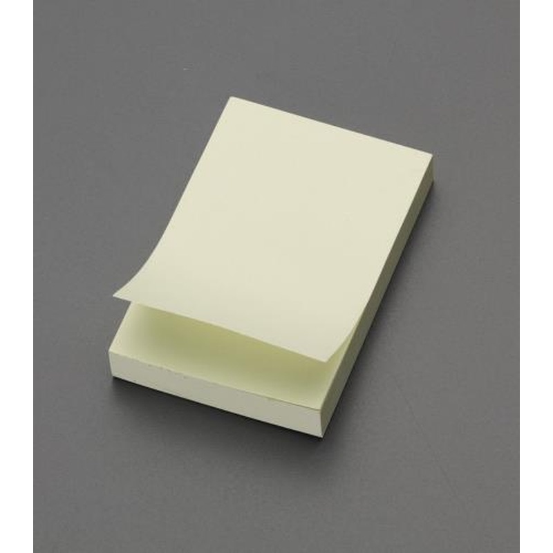 エスコ EA762GA-10A 50.8x76.2mm粘着メモ(黄) 1個（ご注文単位1個）【直送品】