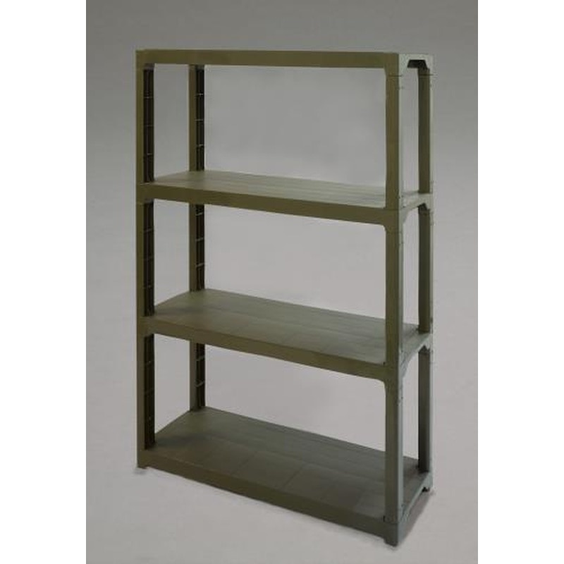 エスコ EA976AL-34 1200x450x1800mm/4段ラック棚(OD色/P.P製) 1個(ご注文単位1個)【直送品】