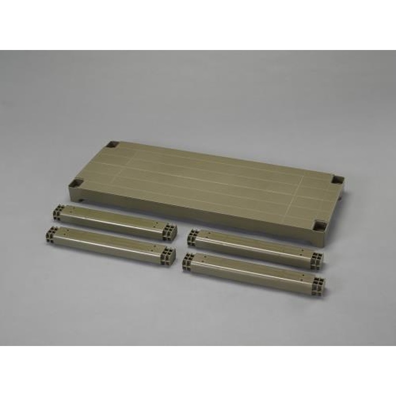 エスコ EA976AL-31 1200x450x87mmラック棚/連結式(OD色/PP製) 1個（ご注文単位1個）【直送品】