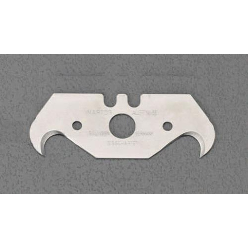 エスコ EA589CS-1A 51x19x0.063mmカッターナイフ替刃(フック刃/10枚) 1個（ご注文単位1個）【直送品】