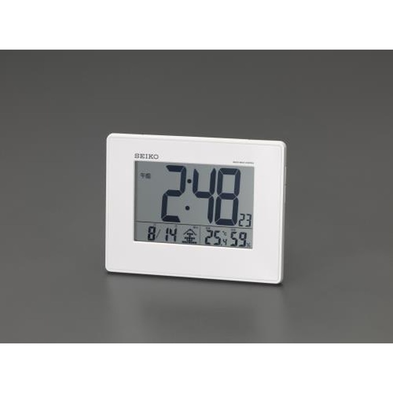 エスコ EA798CS-55A 127x165x26mm［電波]掛・置兼用時計 1個（ご注文単位1個）【直送品】