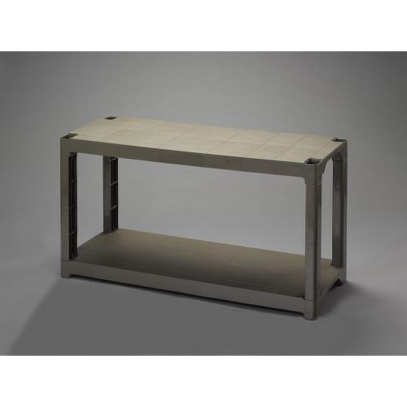 エスコ EA976AL-32 1200x450x658mm/2段ラック棚(OD色/P.P製) 1個(ご注文単位1個)【直送品】