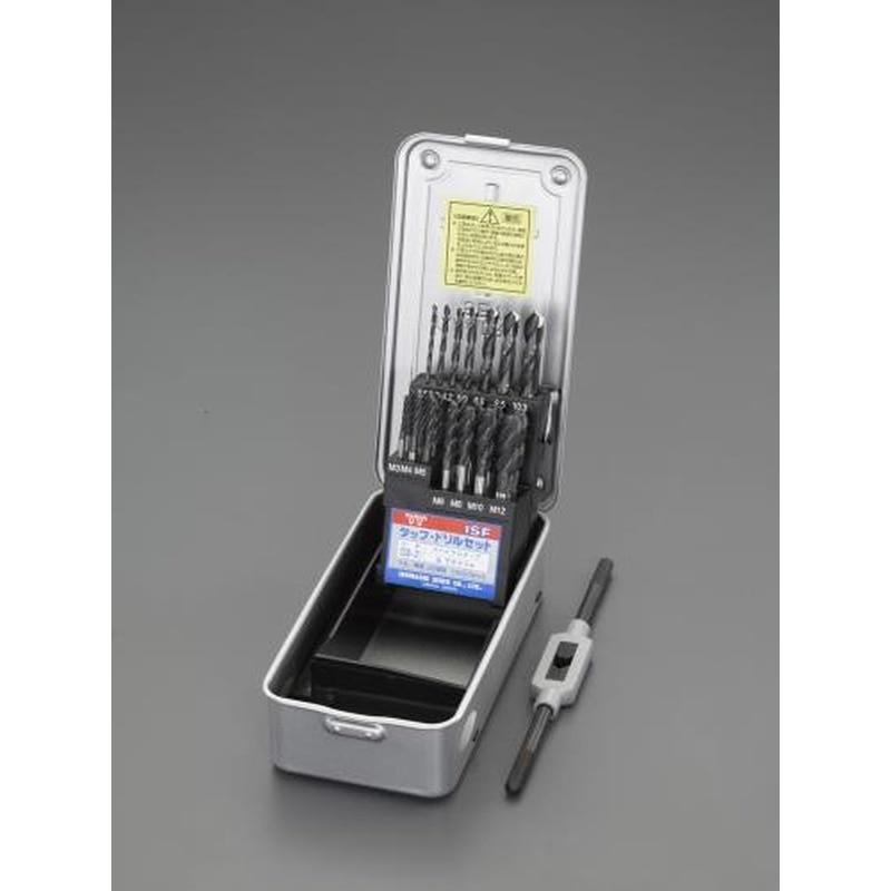 エスコ EA829DS-21 M3-M12タップ＆ドリルセット(スパイラル・HSS) 1個（ご注文単位1個）【直送品】