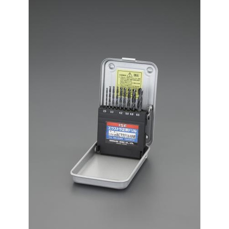 エスコ EA824BJ-9 2.5-8.5mm/9本組ドリル(ねじ下穴用・HSS) 1個（ご注文単位1個）【直送品】