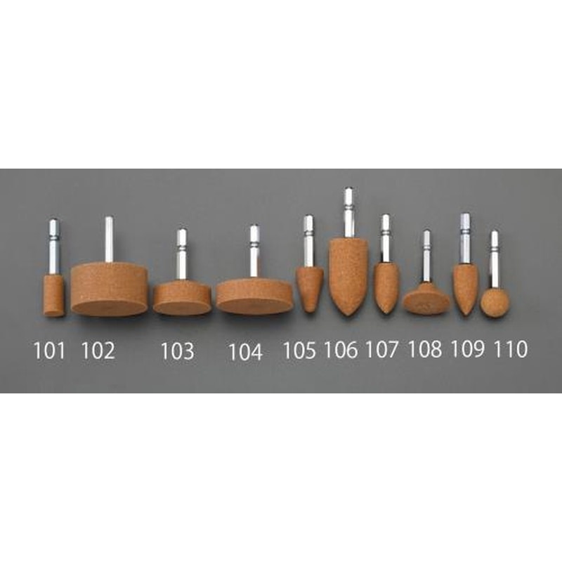 エスコ EA819HY-109 16x32mm/6角軸軸付砥石(トンガリ/WA) 1個（ご注文単位1個）【直送品】