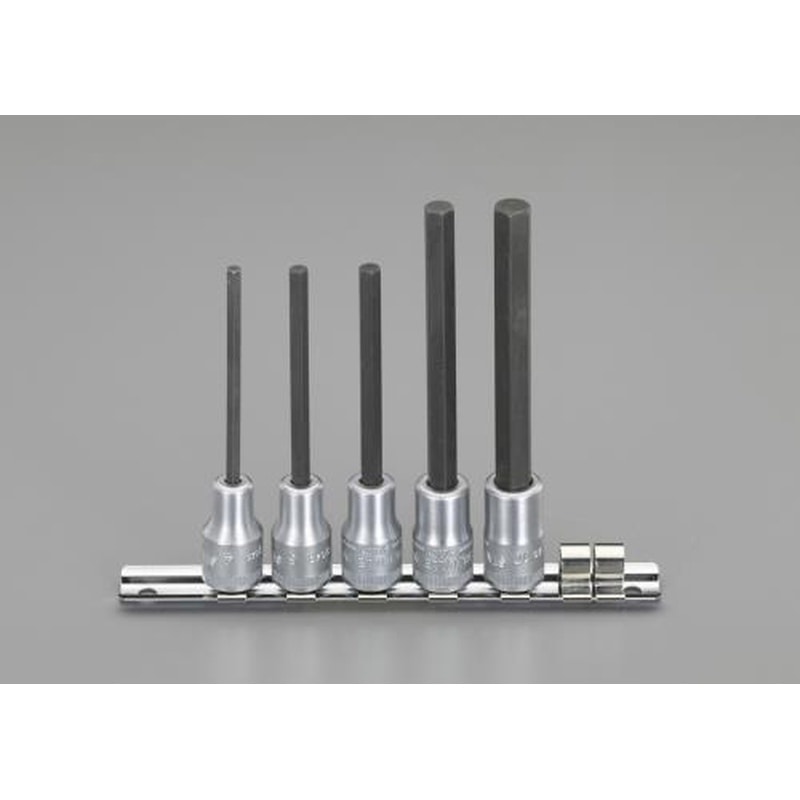 エスコ EA617YL-200 3/8”DR/4-10mm［INHEX]ロングビットソケット 1個（ご注文単位1個）【直送品】