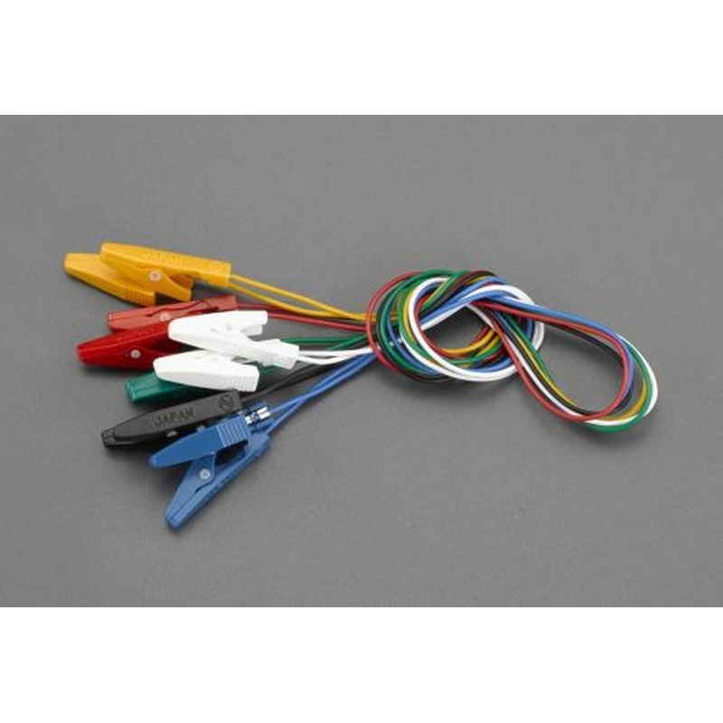 エスコ EA940DT-31 450mm/0.1mm2テストリード(両端クリップ/6本) 1個（ご注文単位1個）【直送品】