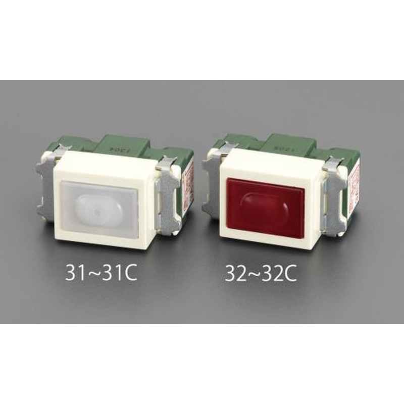 エスコ EA940CE-31B 300V/15Aパイロットランプ(電流検知型・白) 1個（ご注文単位1個）【直送品】