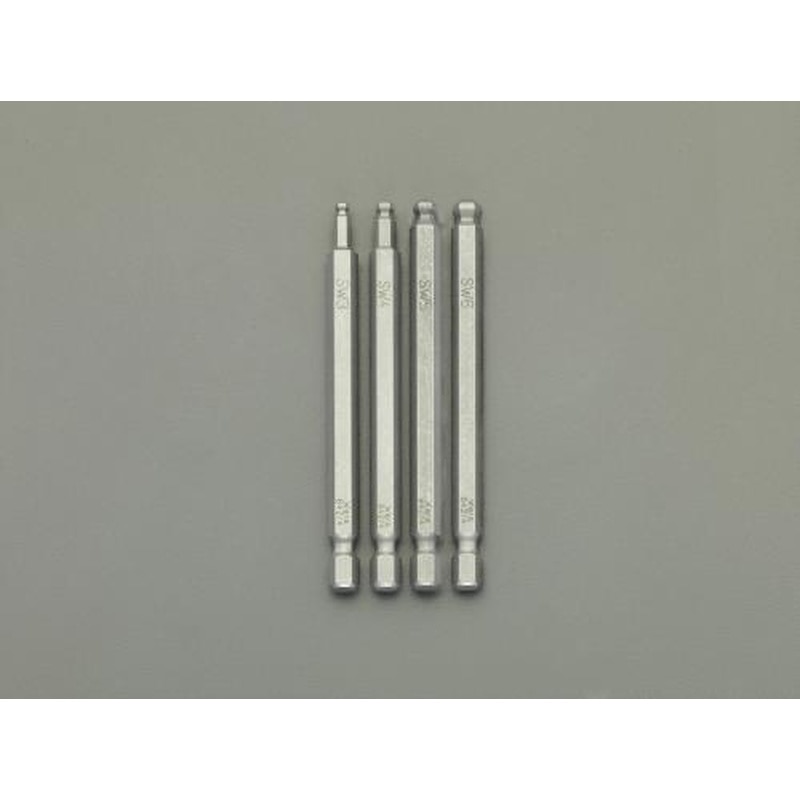 エスコ EA611GN-40 4本組［Ball-Hex]ドライバービット 1個（ご注文単位1個）【直送品】