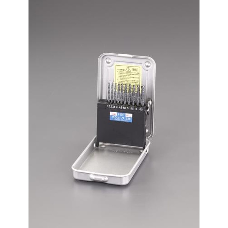 エスコ EA824B-10 3.0-6.5mm/10本組ストレートドリル(HSS) 1個（ご注文単位1個）【直送品】